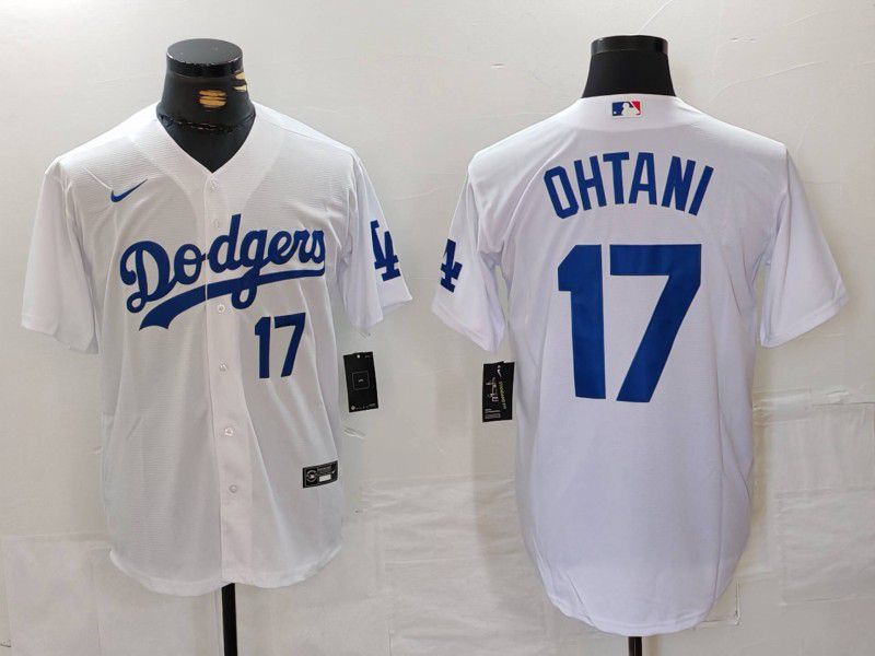 Men Los Angeles Dodgers #17 Ohtani White Game 2024 Nike MLB Jersey style 7132->los angeles dodgers->MLB Jersey